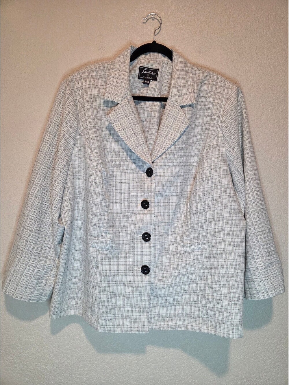 Sweet Suit Woman Women's Plus Size 24W Plaid Blazer
